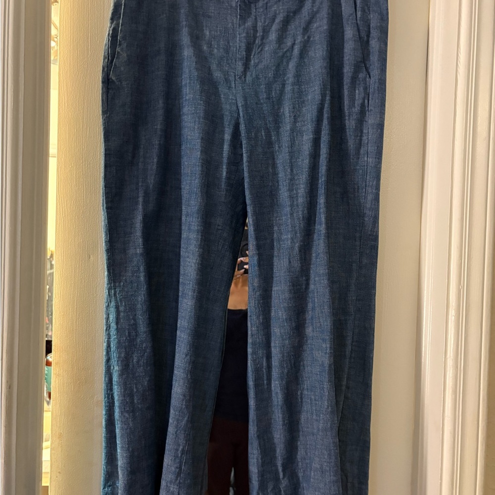Banana Republic Blue Wide Leg Pants - Picture 3 of 6